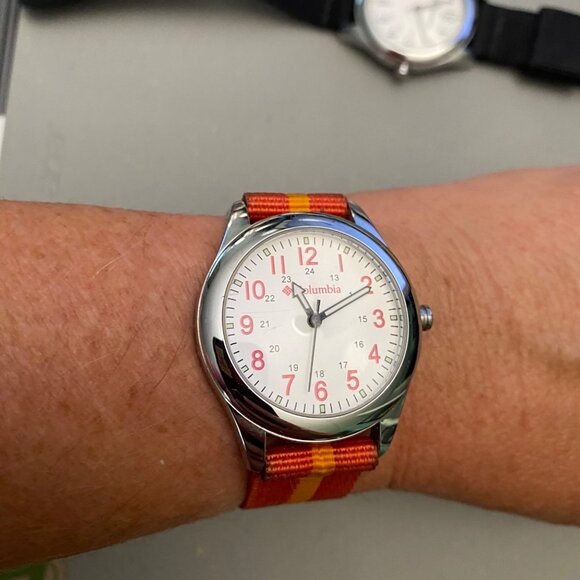 Set Of 2 Columbia Watches With Nylon Straps - Black & Orange - Picture 5 of 6